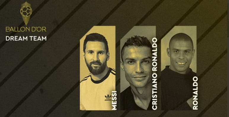 Xavi Hernández, Diego Maradona, Pelé, Leo Messi y Ronaldo Nazario integraron este lunes el Balón de Oro de France Football al mejor equipo de la historia del fútbol, con el que la revista francesa eligió a los once jugadores de esa formación ideal. (ESPECIAL)