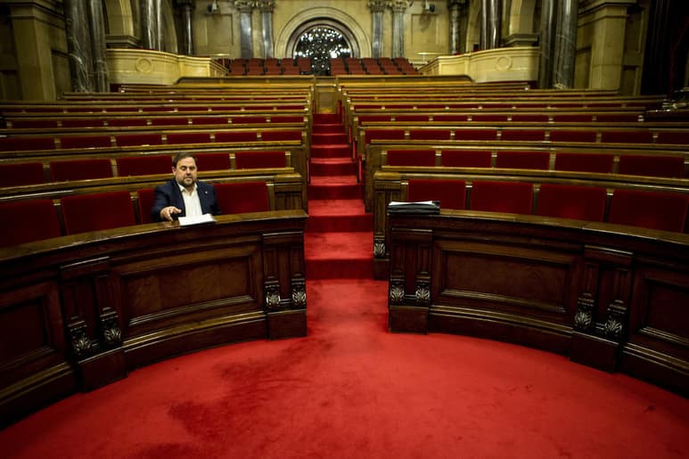 El Tribunal General de la Unión Europea (TGUE) rechazó este martes por inadmisible el recurso presentado por el líder de ERC Oriol Junqueras contra la decisión del presidente del Parlamento Europeo, David Sassoli, que dejó vacante su escaño en la Eurocámara a raíz de las decisiones de los tribunales y autoridades electorales españolas. (ARCHIVO)