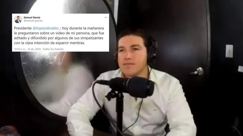 Que Samuel García apareciera en una grabación hablando de que “conoce gente muy valiosa que vive con un sueldito de 40 mil pesos y son muy felices”, ha sido un tema de conversación incluso con el presidente de México. (ESPECIAL)