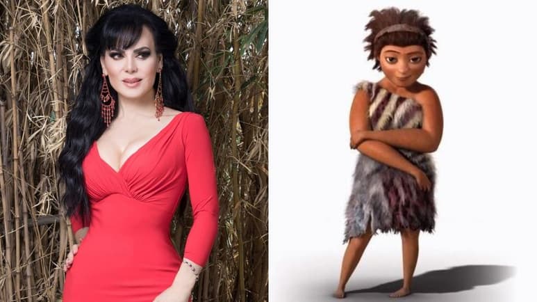 Presta su voz. Maribel Guardia se aventuró a interpretar a una mujer de la prehistoria en la película The Croods: A New Age.