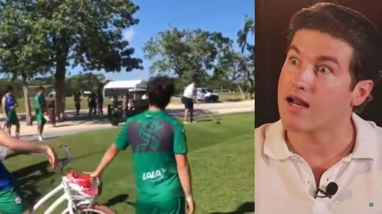 El Club Santos compartió una publicación en la que los Guerreros observan un duelo golf en la Riviera Maya. (ESPECIAL)