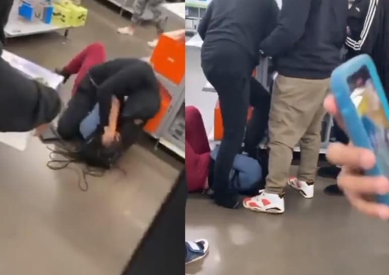 Una de las mujeres terminó siendo pisada por la otra mientras peleaban por la consola de Sony (CAPTURA)