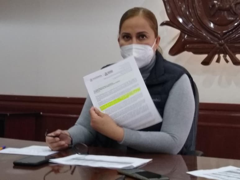 Debido a que el Gobierno del Estado de Durango debe al Ayuntamiento de Gómez Palacio de 27 millones 758 mil pesos en participaciones federales que son asignados al Municipio, la alcaldesa Marina Vitela Rodríguez se manifestó al respecto. (DIANA GONZÁLEZ/ EL SIGLO DE TORREÓN)