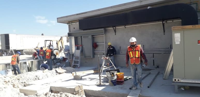 Avanza con un 70 % la construcción de una unidad COVID.