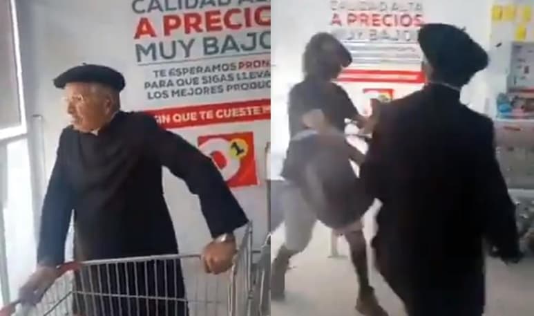 El hombre fue sancionado por su comportamiento en el supermercado (CAPTURA)
