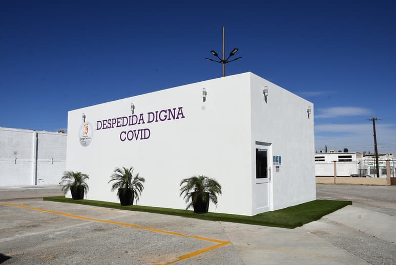 Este es primer módulo 'Despedida Digna COVID' a nivel nacional donde las familias pueden despedirse de sus fallecidos por COVID. (JESÚS GALINDO)