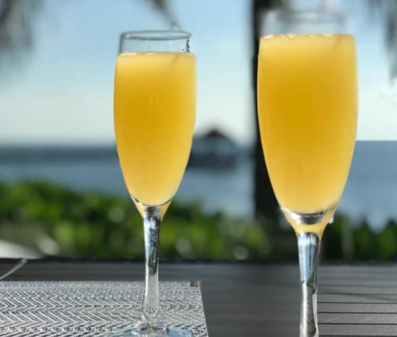 La mimosa, una fórmula sencilla de jugo de naranja recién exprimido y champagne favorita para el brunch y el desayuno de los domingos. Recibe su nombre en honor a las flores amarillas del mismo nombre que florecen en Australia. (Especial)