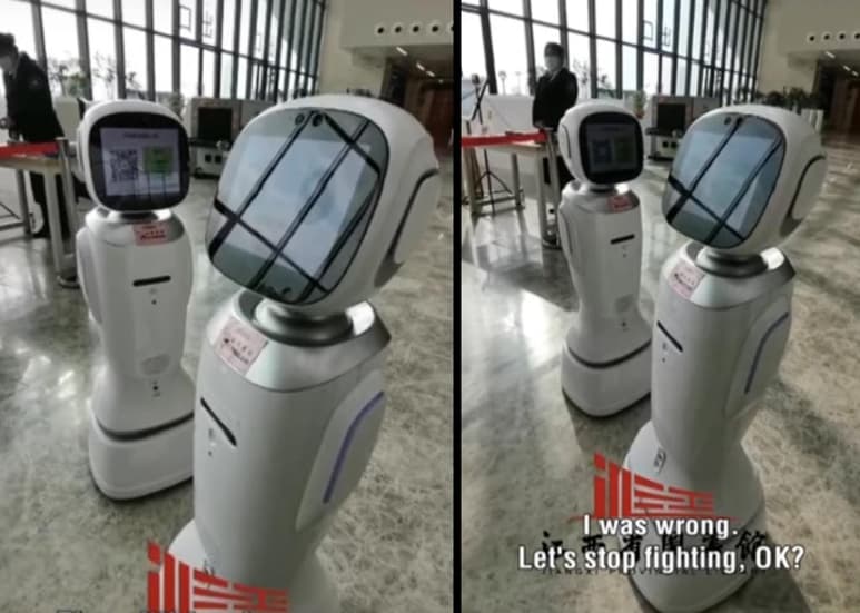 La discusión comenzó cuando una persona pidió ayuda a uno de los robots. (INTERNET)