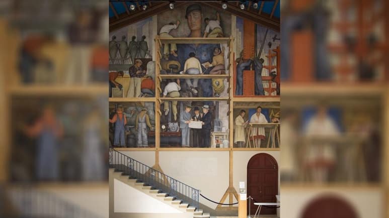 Obra. El Instituto de Arte de San Francisco enfrenta problemas económicos y pensaría en vender el mural del pintor mexicano. (ESPECIAL)