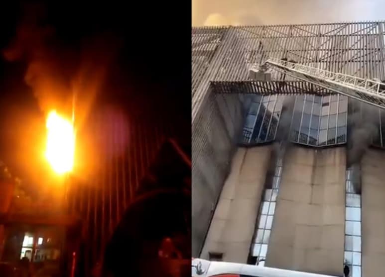 El incendio se registró al rededor de las 05:40 de la mañana de este sábado (CAPTURA) 