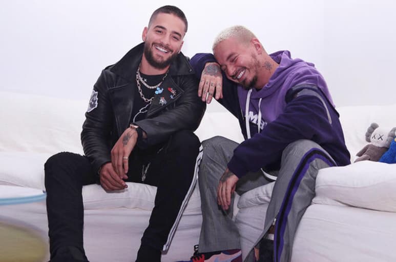 Los artistas colombianos J Balvin, Maluma y Camilo dominan nominaciones a Premios Lo Nuestro de 2021, anunciadas este martes por la cadena Univision. (ESPECIAL)