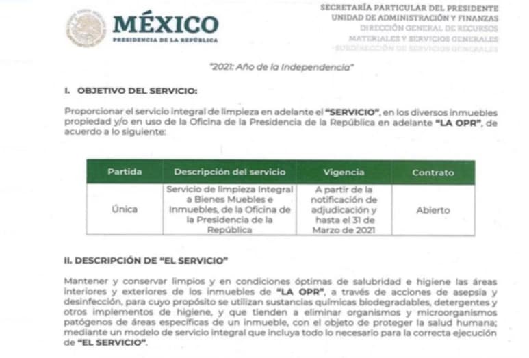 El documento detalla que, tras presentarse las propuestas de las empresas, se decidirá a quién se le adjudicará este contrato el día en que se dé a conocer el fallo -que está programado para este jueves 14 de enero- hasta el 31 de marzo de 2021.
(ESPECIAL)
