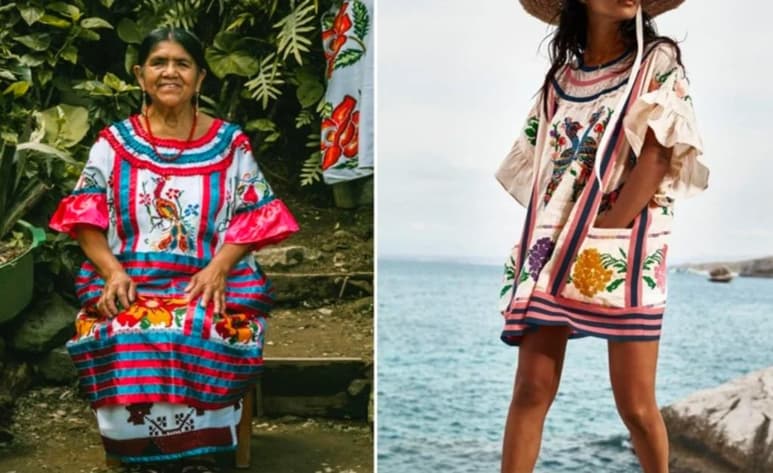 La prenda, que en el sitio web de la marca se oferta por 850 dólares, sin gastos de envío, destaca por su diseño de bordados de aves y flores, así como cintas en tonos rosados y azules, elementos fundamentales del Huipil Mazateco.
(ESPECIAL)