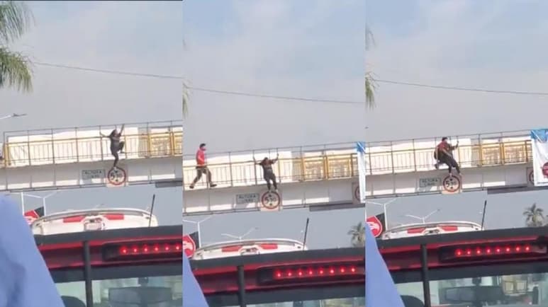Carlos Eduardo Padilla Fernández, el bombero que logró salvarle la vida a una mujer de 34 años, quien pretendía lanzarse de un puente peatonal en Temixco. (ESPECIAL)