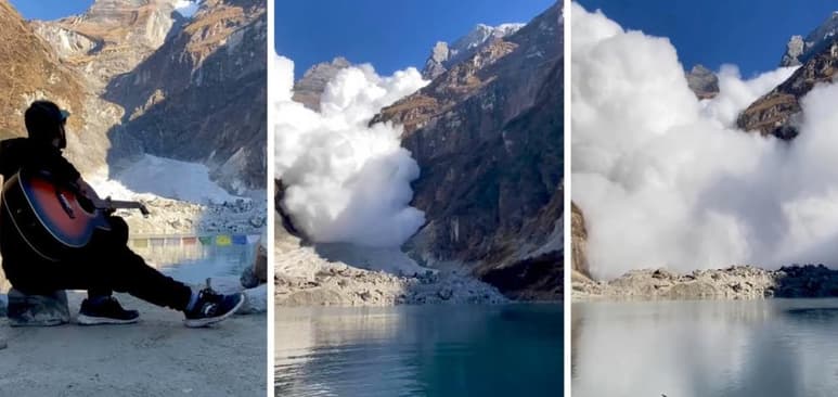 Algunos de los visitantes gritaron de emoción durante la avalancha (CAPTURA)