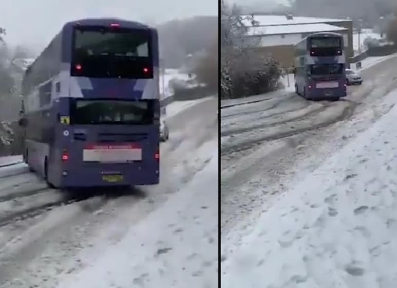 Afortunadamente el vehículo se detiene antes de terminar en accidente. (INTERNET)