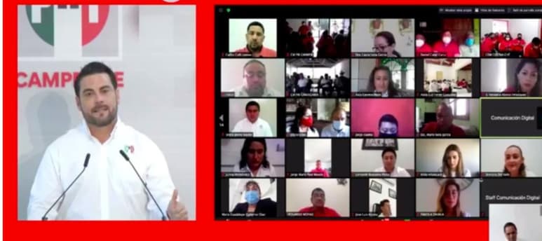 El exsecretario de Desarrollo Social y Humano de Campeche, Christian Castro Bello, se registró como aspirante a la precandidatura al gobierno del estado ante la Comisión de Procesos Internos del Partido Revolucionario Institucional (PRI) quien, durante este acto, señaló que conducirá a la entidad hacia una reactivación rápida y eficaz. (ESPECIAL)
