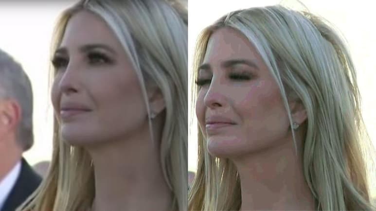 Ivanka rompe en llanto durante el último discurso de Donald Trump como presidente de EUA. (ESPECIAL)