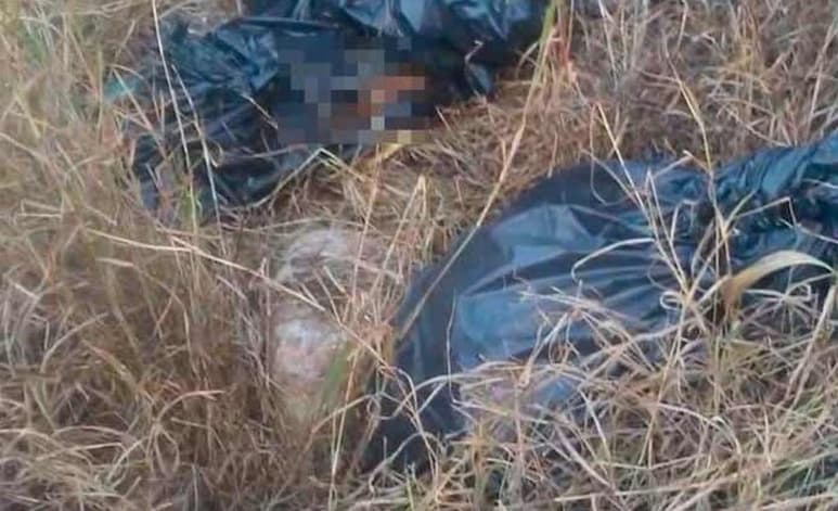 El hallazgo fue reportado por personas que pasaban por el lugar y vieron tres bolsas negras, por lo que dieron aviso a las autoridades. (ESPECIAL)