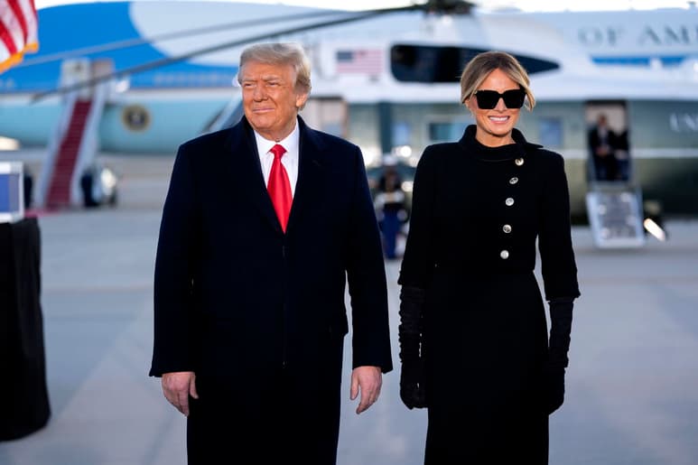 En contra de su costumbre, Trump no hizo declaraciones.