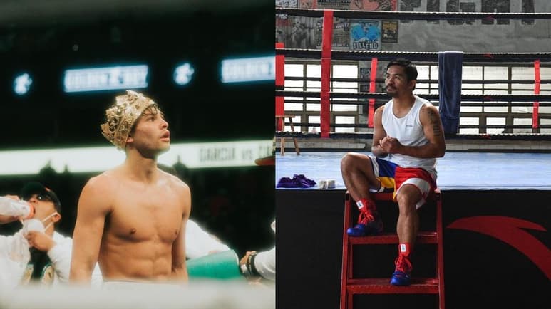 Ryan “King” García, boxeador de peso Ligero del Consejo Mundial de Boxeo, nacido en California y de ascendencia mexicana, insinuó a través de sus redes sociales que Manny Pacquiao sería su próximo rival sobre el ring. (ESPECIAL)
