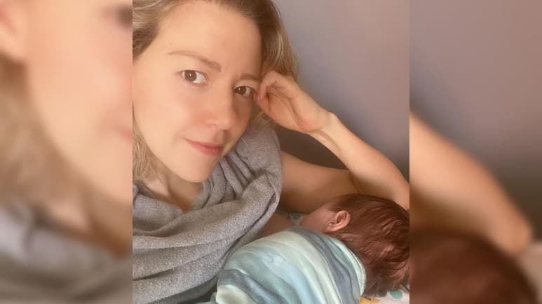 Fernanda Castillo disfruta de uno de los momentos más especiales que brinda la maternidad: amamantar al bebé. La actriz compartió con sus seguidores este instante tan especial luego de haber pasado días complicados en el hospital. (ESPECIAL)