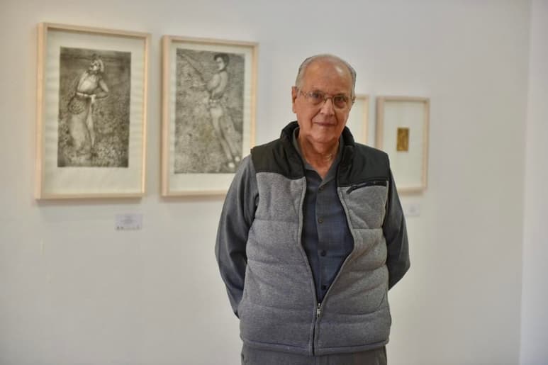 Homenajeado. Emocionado, Alonso de Alba se dijo agradecido con el homenaje de ayer en el Museo del Algodón.