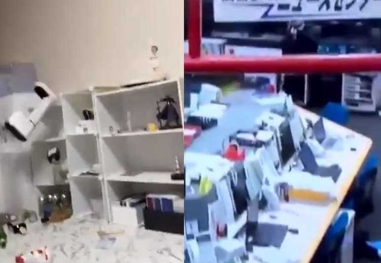 El sismo registrado en la costa de Fukushima, en Japón, dejó diversos daños en los lugares en los que se sintió (CAPTURA)