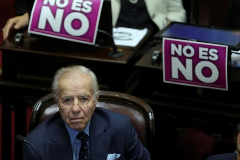 El expresidente argentino Carlos Menem falleció hoy domingo 14 de febrero a los 90 años de edad. (ARCHIVO)