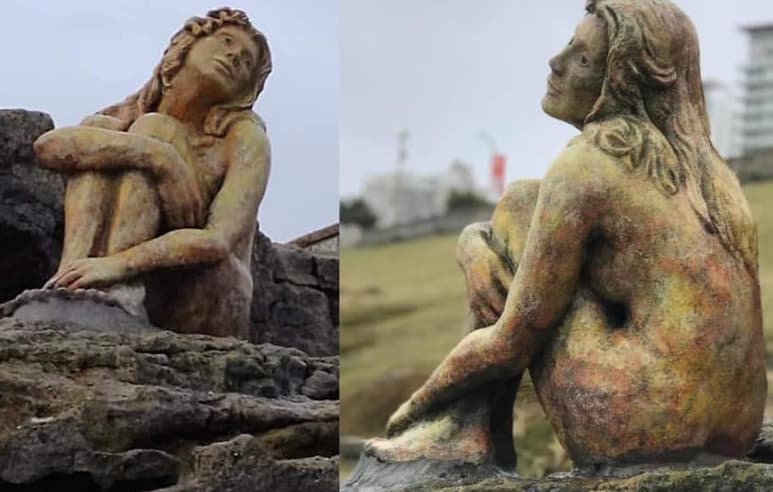 La estatua fue encontrada el fin de semana en Mar de Plata (ESPECIAL)