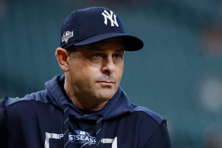 Aaron Boone dirigirá su cuarta temporada a los Yanquis de Nueva York, tiene récord de 236-148 en sus tres anteriores. (ARCHIVO)