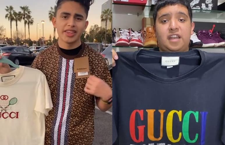 La batalla de prendas Gucci entre 'tiktokers' ha desatado una ola de criticas y burlas en redes sociales (CAPTURA)