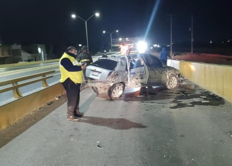 El joven conductor quedó lesionado y fue trasladado a las instalaciones de Cruz Roja.