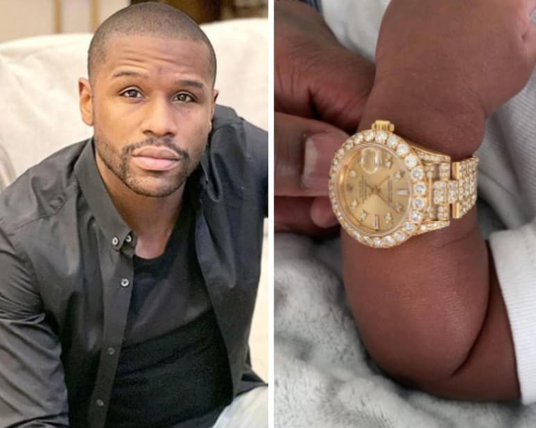 La estrella del boxeo Floyd Mayweather, se ha ocupado de su vida personal desde que se alejó del cuadrilátero en agosto de 2017, se convirtió en abuelo a los 43 años hace un mes, ante lo que no ha dudado en consentir al recién nacido Kentrell Jr. (ESPECIAL)