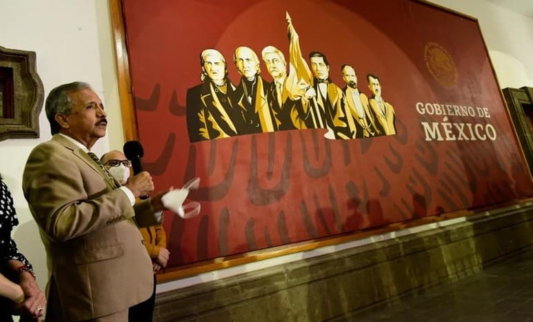 La petición de retirar el mural de AMLO, surge debido a que éste representa una promoción de su figura en época electoral (ESPECIAL)