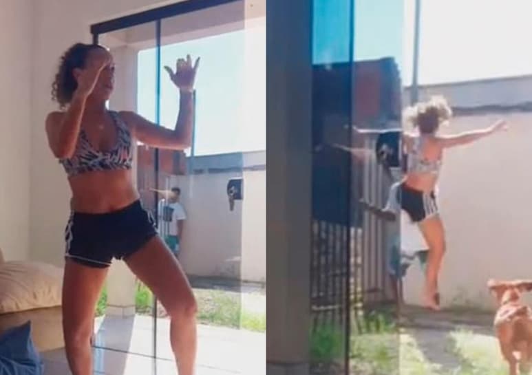 En redes sociales, usuarios han aplaudido la rápida reacción de una mujer brasileña que fue sorprendida por un desconocido en su casa mientras practicaba una clase de twerk. (Especial)