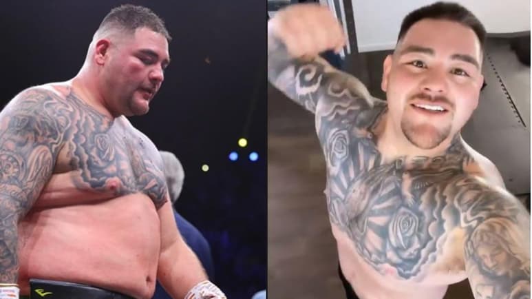 Andy Ruiz, boxeador mexicano excampeón de peso completo, dejó los cambios físicos que ha dejado su preparación física durante estos meses. (ESPECIAL)