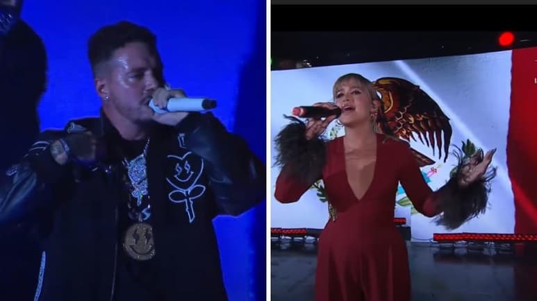 La cantante regiomontana Sofía Reyes, quien es una de las estrellas mexicanas con mayor reconocimiento a nivel global fue la encargada de interpretar el Himno Nacional Mexicano, previo a la pelea del campeón Saúl “Canelo” Álvarez. (ESPECIAL)