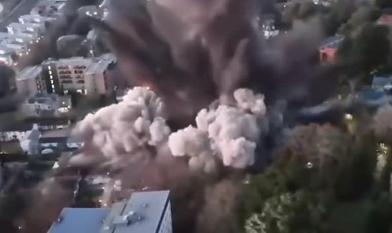 El explosivo perteneciente a la Segunda Guerra Mundial, fue encontrado el viernes por trabajadores de una propiedad privada cercana a la Universidad de Exeter (CAPTURA)