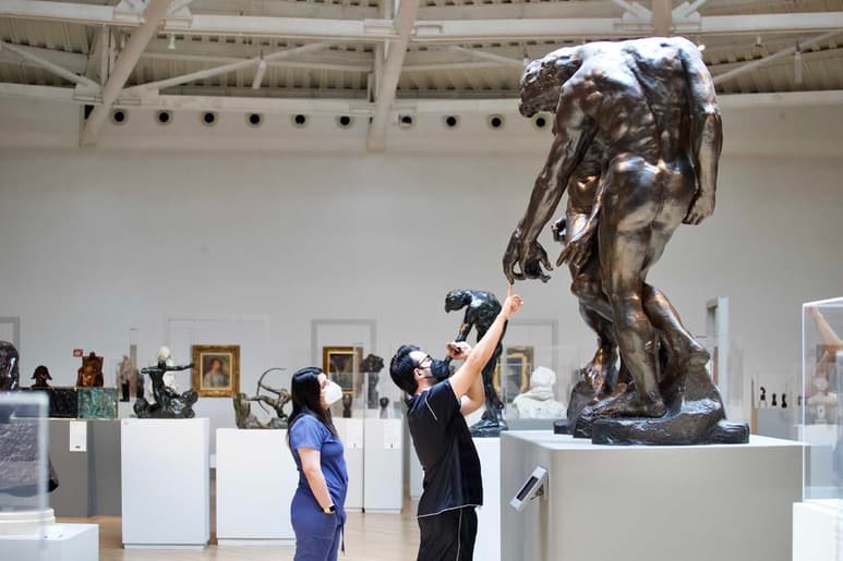 El número decreciente de contagios en la Ciudad de México hizo posible que a partir de esta semana reabrieran los museos en la capital del país; sin embargo, fueron pocos los espacios que decidieron recibir a los visitantes, uno de ellos fue el Museo Soumaya. (ARCHIVO)