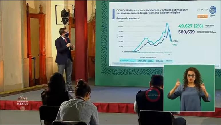 Las autoridades federales de Salud ofrecieron la conferencia de prensa diaria para informar a la población sobre la pandemia de la enfermedad COVID-19, causada por el coronavirus SARS-CoV-2, en México. (ARCHIVO)