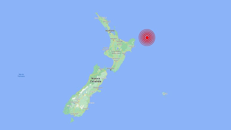 El sismo ocurrió a 180 kilómetros al noreste de la ciudad de Gisborne, en la Isla Norte, a las 02:27, hora local del viernes, a una profundidad de 10 kilómetros. (ESPECIAL)