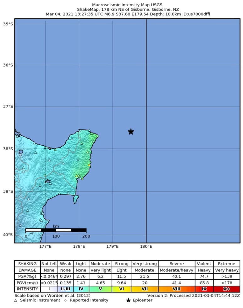Un terremoto de magnitud 7.3 sacudió la madrugada del viernes las aguas al noreste de Nueva Zelanda, lo que produjo una alerta de tsunami inicial que luego fue retirada, sin que se hayan registrado de momento daños materiales o víctimas. (ARCHIVO)