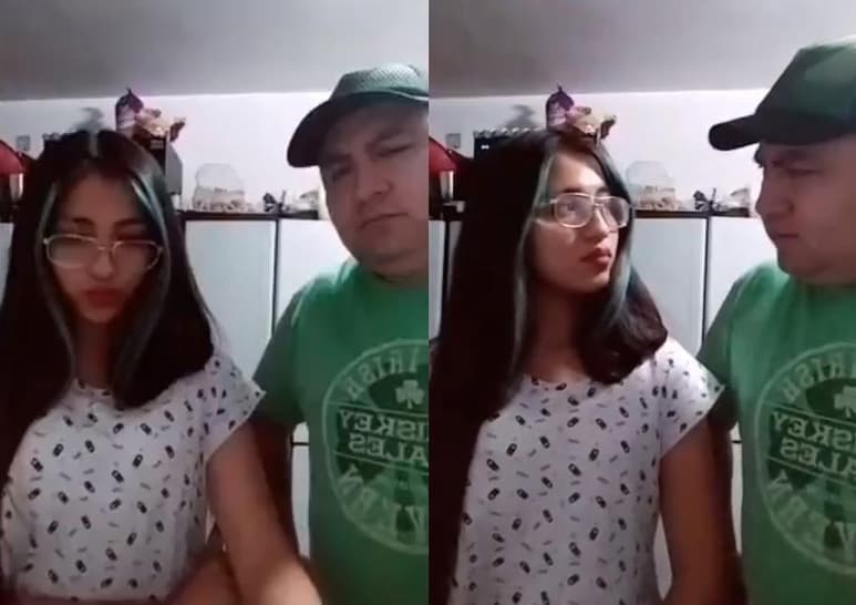 El hombre hizo que su hija se disculpara a través de un video por el material que solía compartir en redes sociales (CAPTURA)