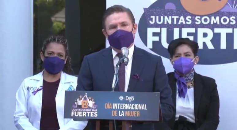 El Gobernador de Durango, José Rosas Aispuro Torres, destacó en este Día Internacional de Mujer que en la entidad las mujeres son receptoras del 64% de los programas sociales pero también confirmó la construcción del nuevo Centro de Justicia para la Mujer en La Laguna en el que, dijo, se invertirán en una primera etapa 16.5 millones de pesos. (EL SIGLO DE TORREÓN)