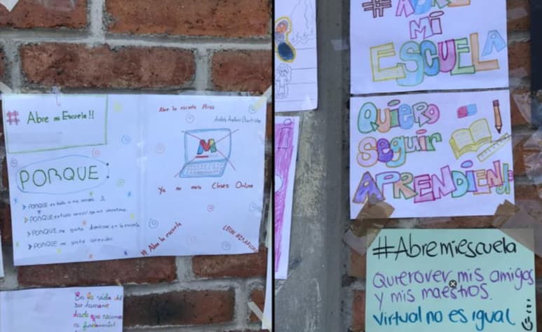 Este domingo, padres de familia se manifestaron por segundo día consecutivo para exigir el regreso a clases presenciales, por la salud mental y emocional de sus hijos. (ESPECIAL)