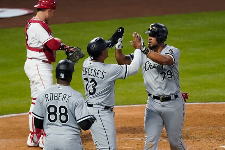 Tremendo fue el festejo de Chicago en California anoche. (AP)