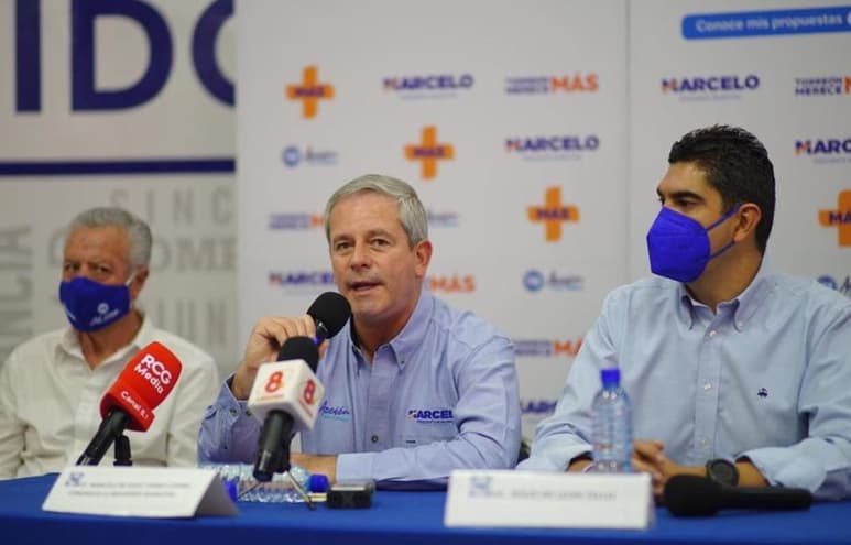 El candidato del PAN a la alcaldía, Marcelo Torres, dijo que trabajará por mejores oportunidades laborales para hombres y mujeres. (ÉRICK SOTOMAYOR)