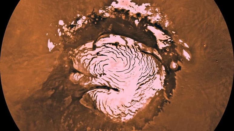 Los enormes cañones de hielo en forma de espiral del planeta Marte son jóvenes y se formaron por erosión, según determinó una investigación liderada por el Planetary Science Institute (PSI) de EUA y en la que han participado investigadores españoles de la Universidad Autónoma de Barcelona (UAB). (ESPECIAL)