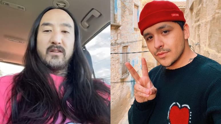 Christian Nodal no sólo le robó el corazón a Belinda, sino que en su camino ha robado los corazones de muchos, como el del DJ estadounidense Steve Aoki, quien expresa que es un gran admirador del cantante mexicano y espera en algún momento hacer una colaboración con él. (ESPECIAL)